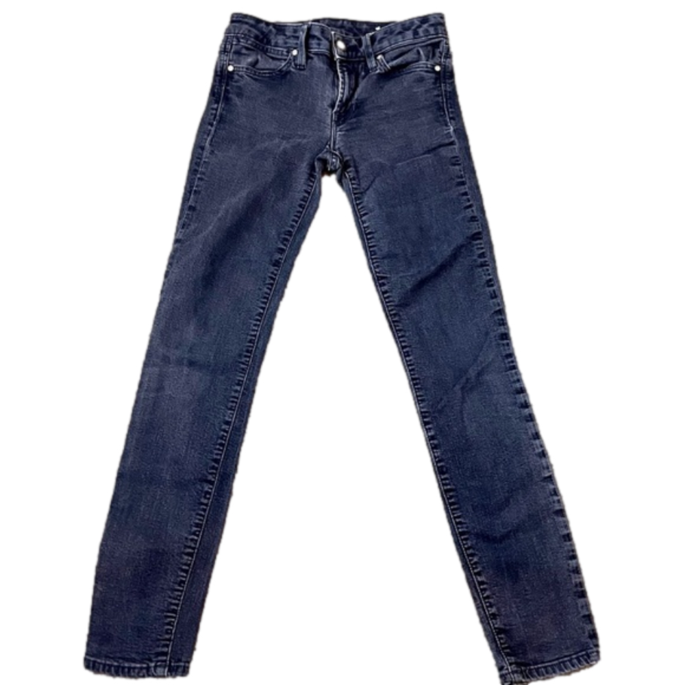 Gap Distressed Black Denim Skinny Jeans Size 25 0